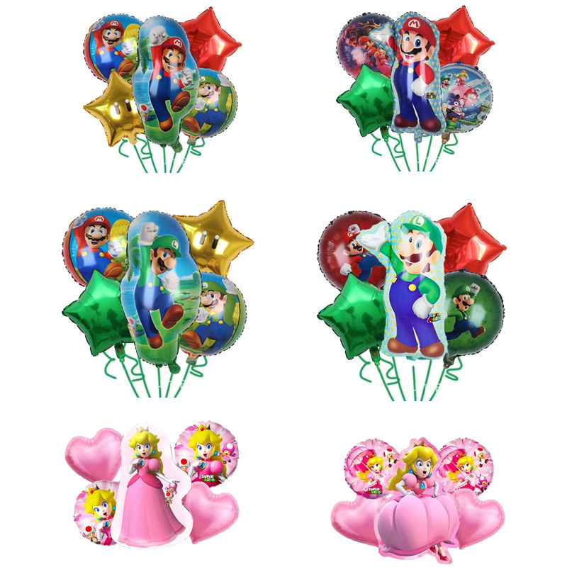 Party Games Mario - Peach Princess Aluminum Film Balloon Super