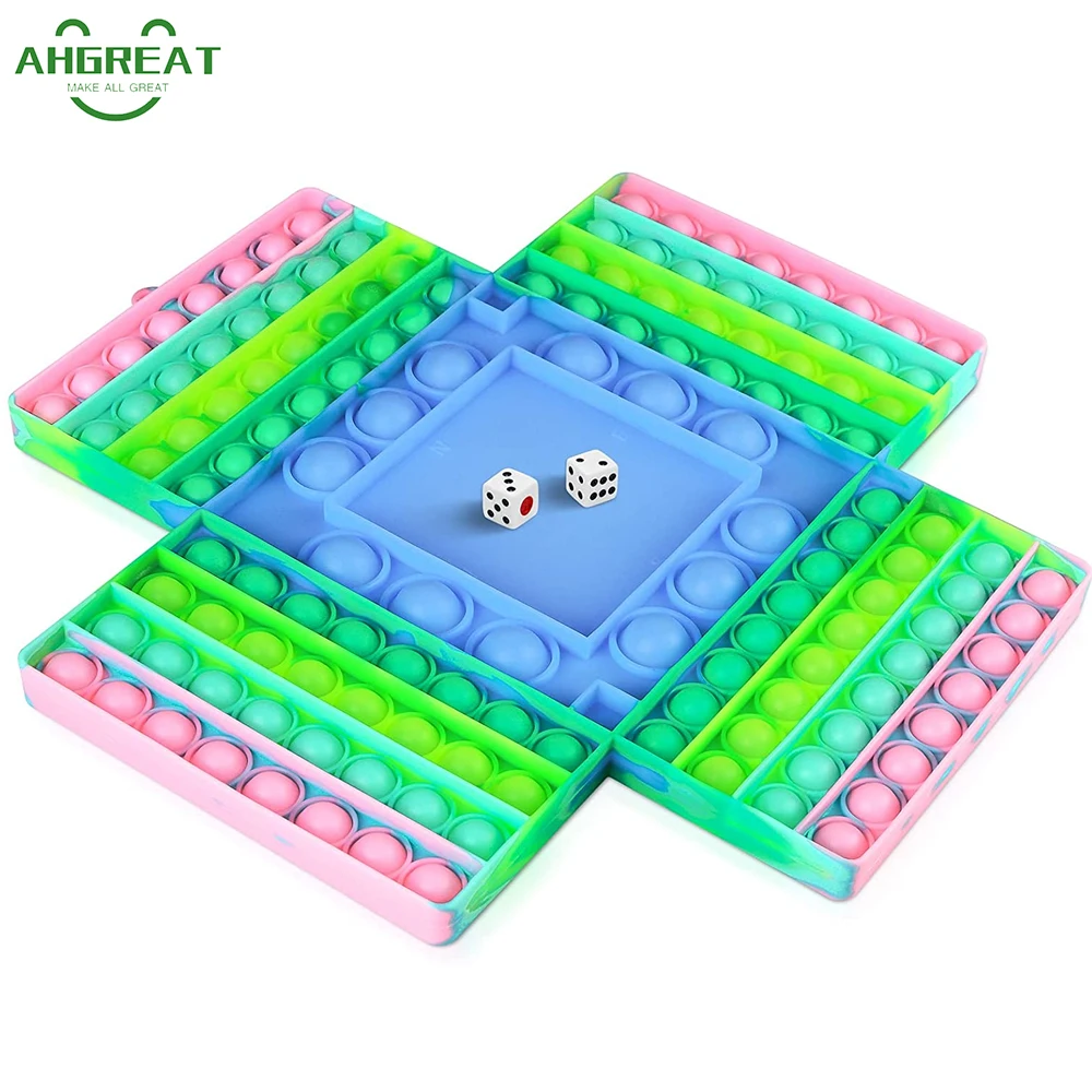 Party Games At Home - 2/4 Players Chess Board Pop Fidget