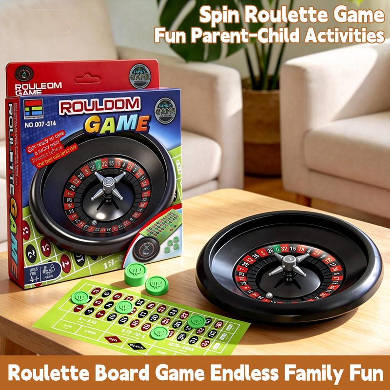 Party Games Spin The Wheel - Kids Interactive Roulette Board Game Set