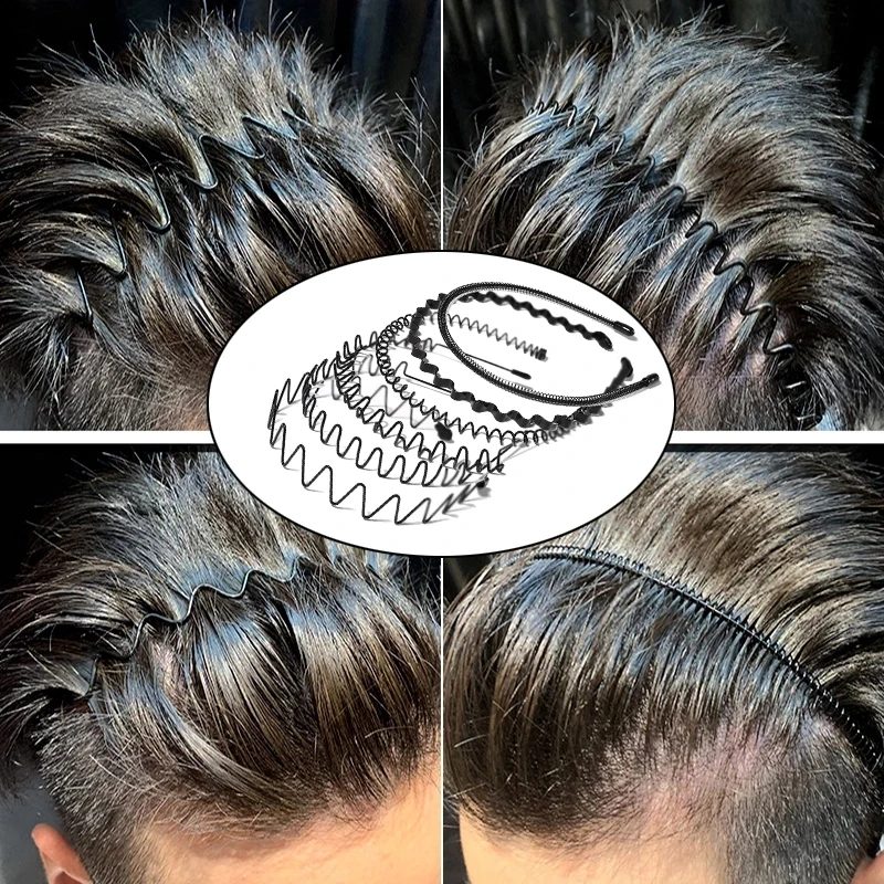 Ring Toss Outdoor - Unisex Metal Wavy Spring Hair Hoop