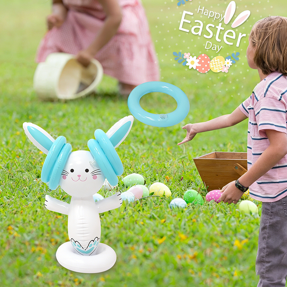 Ring Toss Outdoor - Easter Inflatable Bunny Ring Toss Game