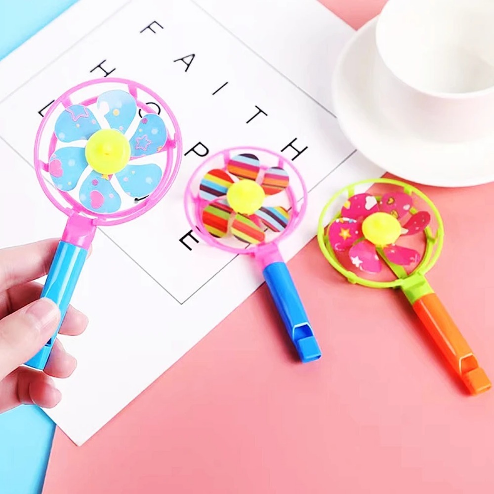 Party Games Gender Reveal - 12Pcs Colorful Plastic Whistle Pinwheels 6.5x12.5cm