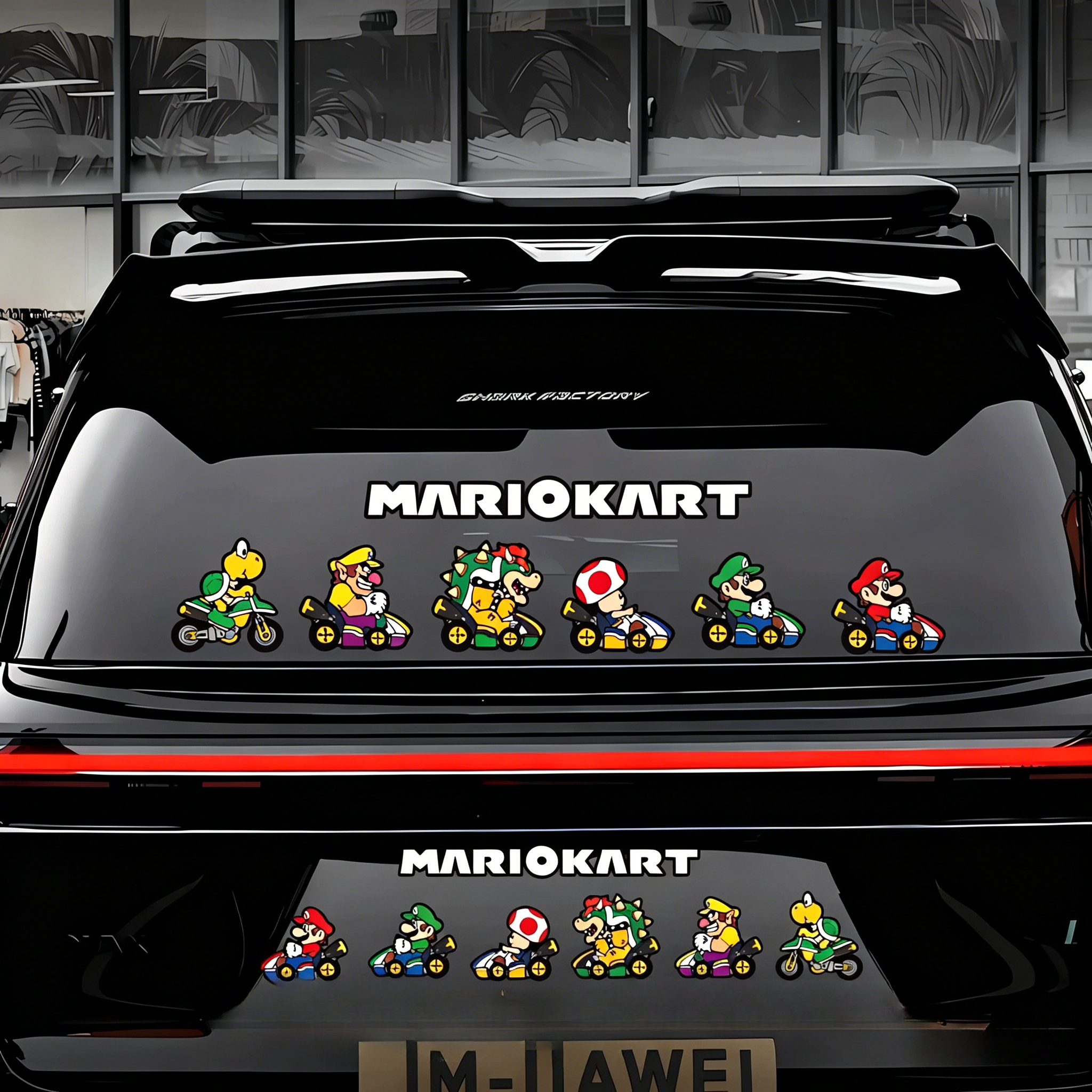 Party Games Mario - Classic Game Super Marys Car Stickers