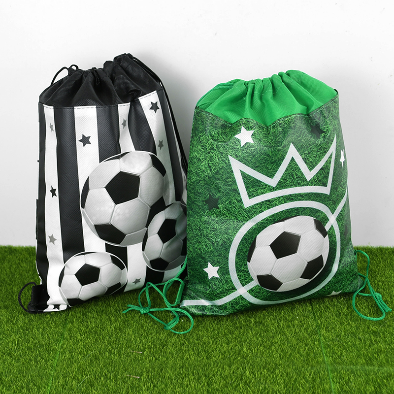 Party Games Gender Reveal - Soccer Party Non-woven Drawstring Bags Gift