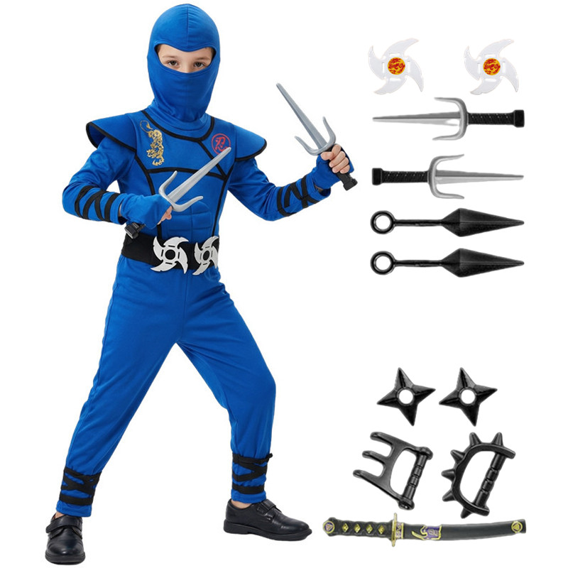 Black and Blue Ninja Costume f - Party Games Ideas reseña y precio