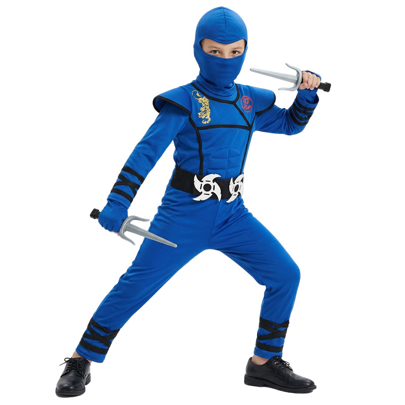 Black and Blue Ninja Costume f - Party Games Ideas reseña y precio