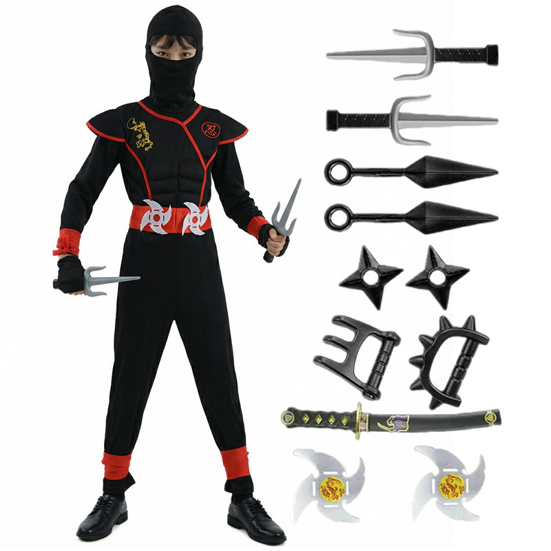 Black and Blue Ninja Costume f - Party Games Ideas reseña y precio