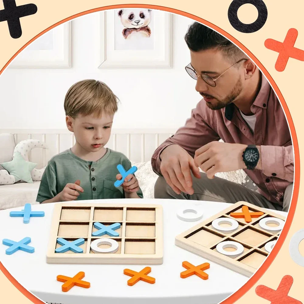 Wooden XO Tic Tac Toe Game Min - Party Games At Home reseña y precio