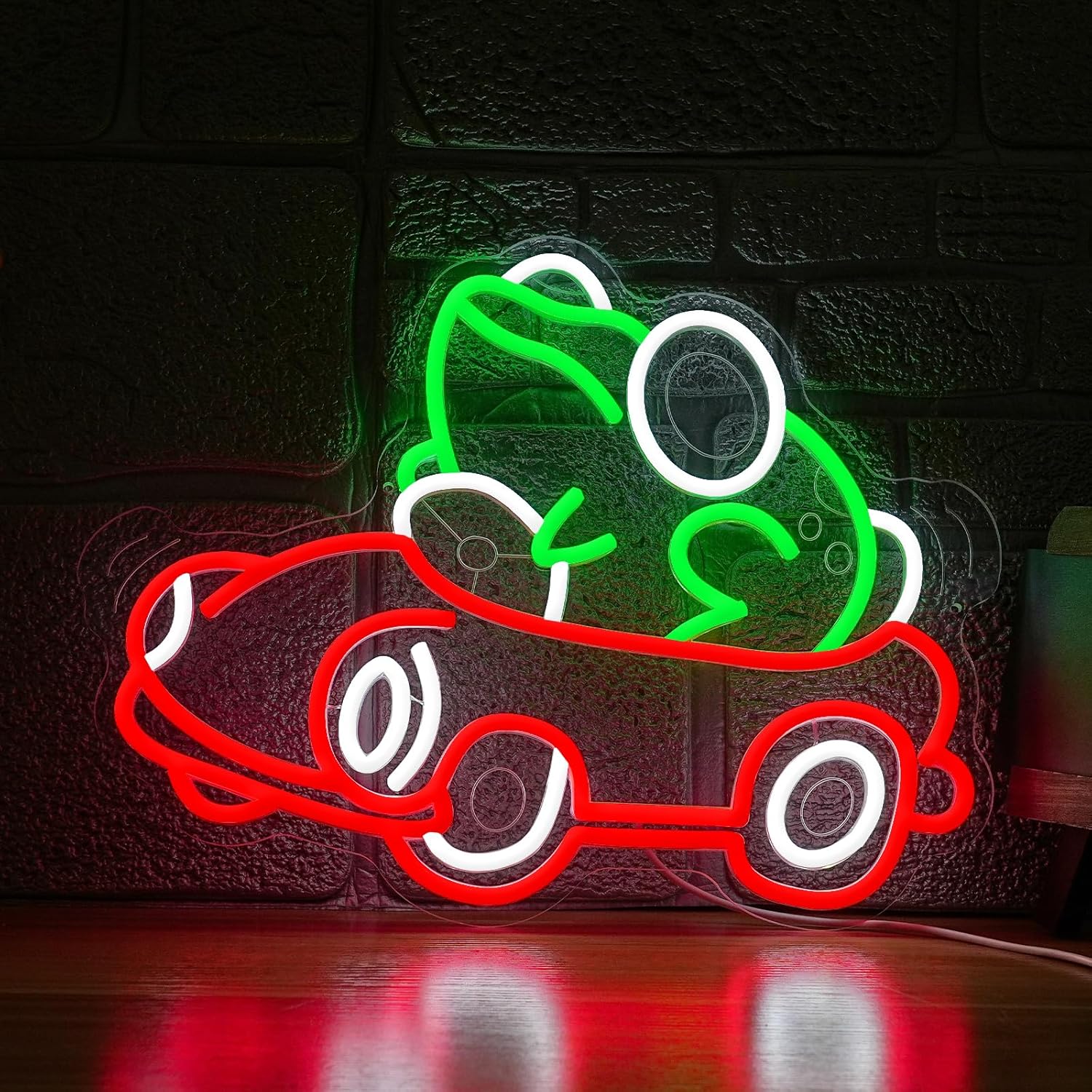 Frog Driving Car Neon Sign Art - Party Games Gifts reseña y precio