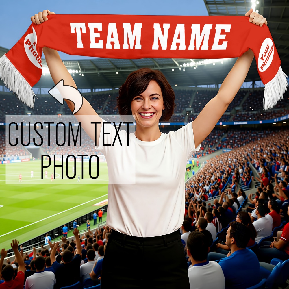 1pc Custom Team Fan Scarf - Pe - Party Games Gender Reveal reseña y precio