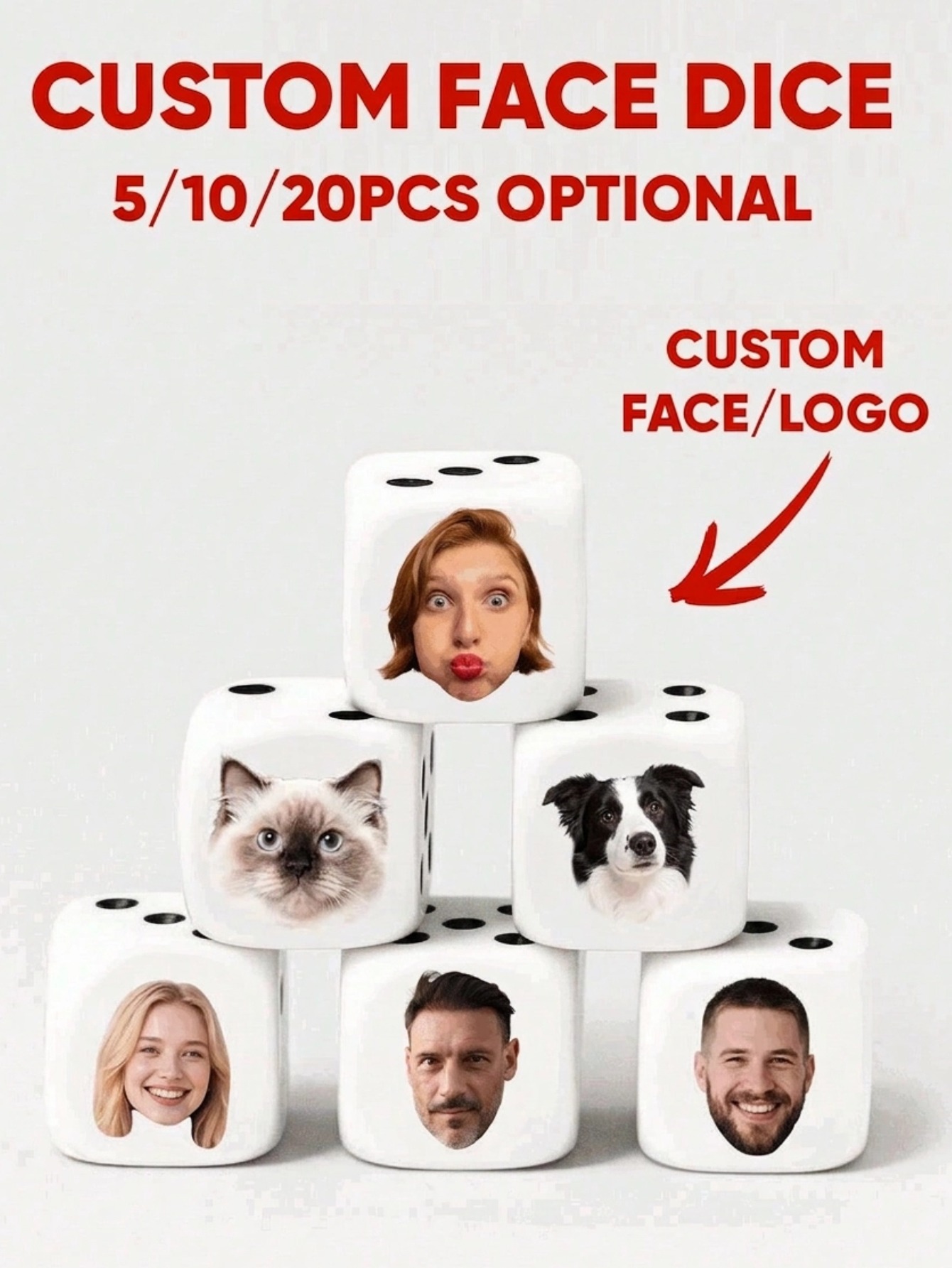 Custom Face Dice Personalized  - Party Games Gifts reseña y precio