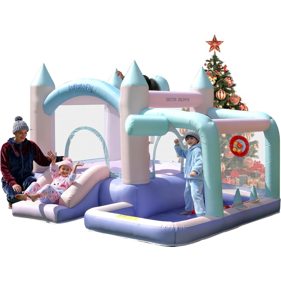 Inflatable Bounce House Slide  - Ring Toss Outdoor reseña y precio