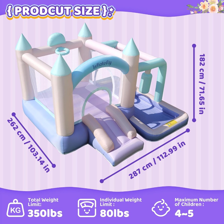 Inflatable Bounce House Slide  - Ring Toss Outdoor reseña y precio