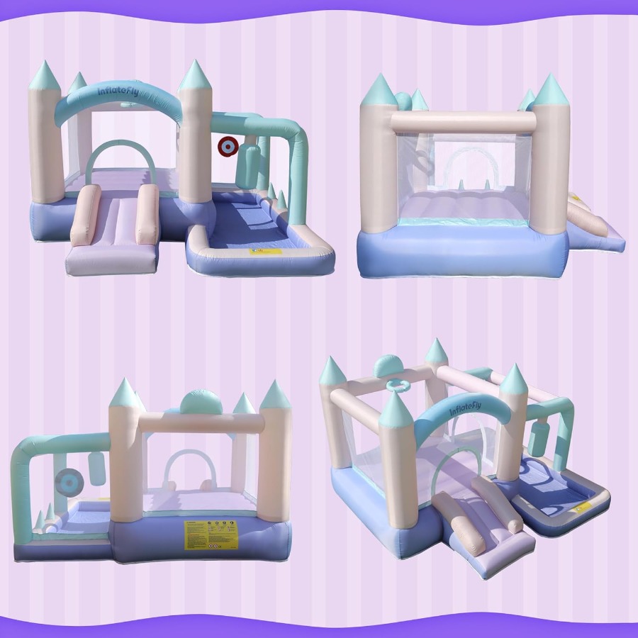 Inflatable Bounce House Slide  - Ring Toss Outdoor reseña y precio
