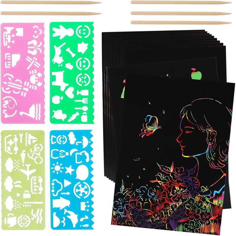 Scratch Paper Art Set, Black C - Party Games Gifts reseña y precio