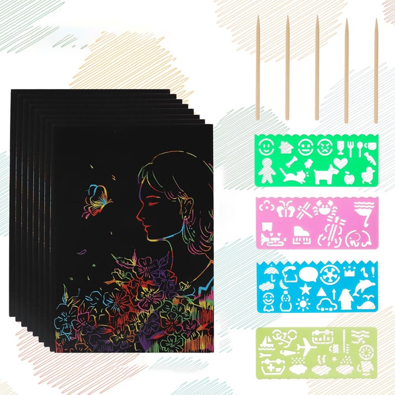 Scratch Paper Art Set, Black C - Party Games Gifts reseña y precio