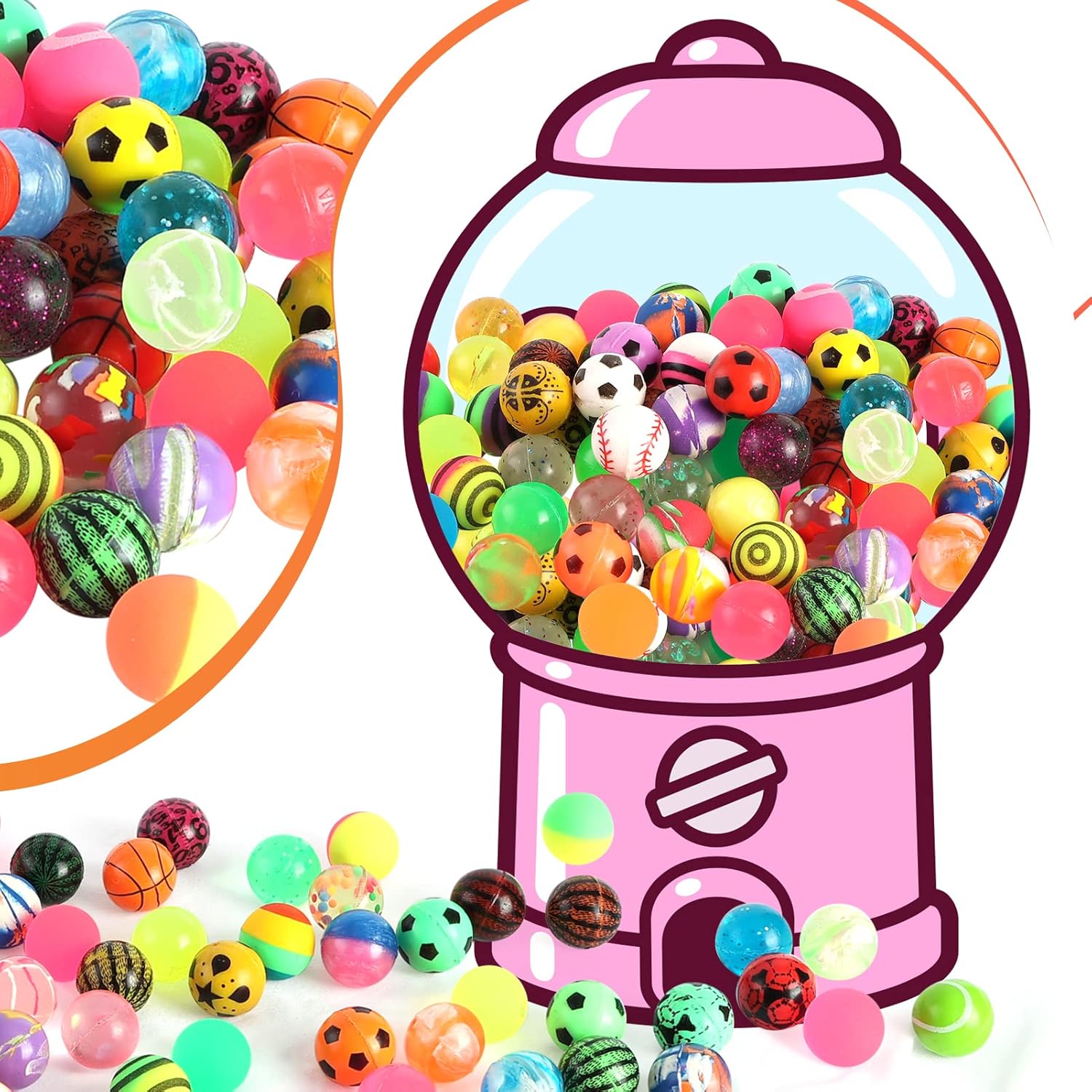 6/100PCS Halloween Bouncy Ball - Party Games Gender Reveal reseña y precio