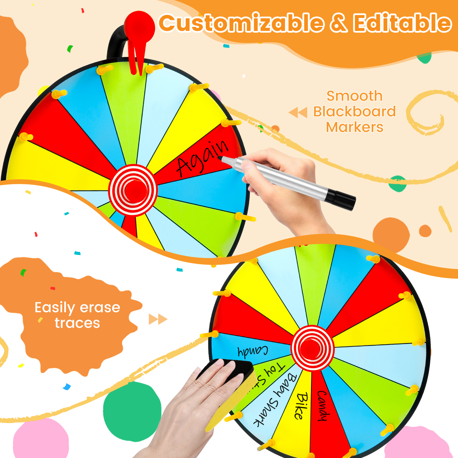 DIY Interactive Game Spin Whee - Party Games Spin The Wheel reseña y precio