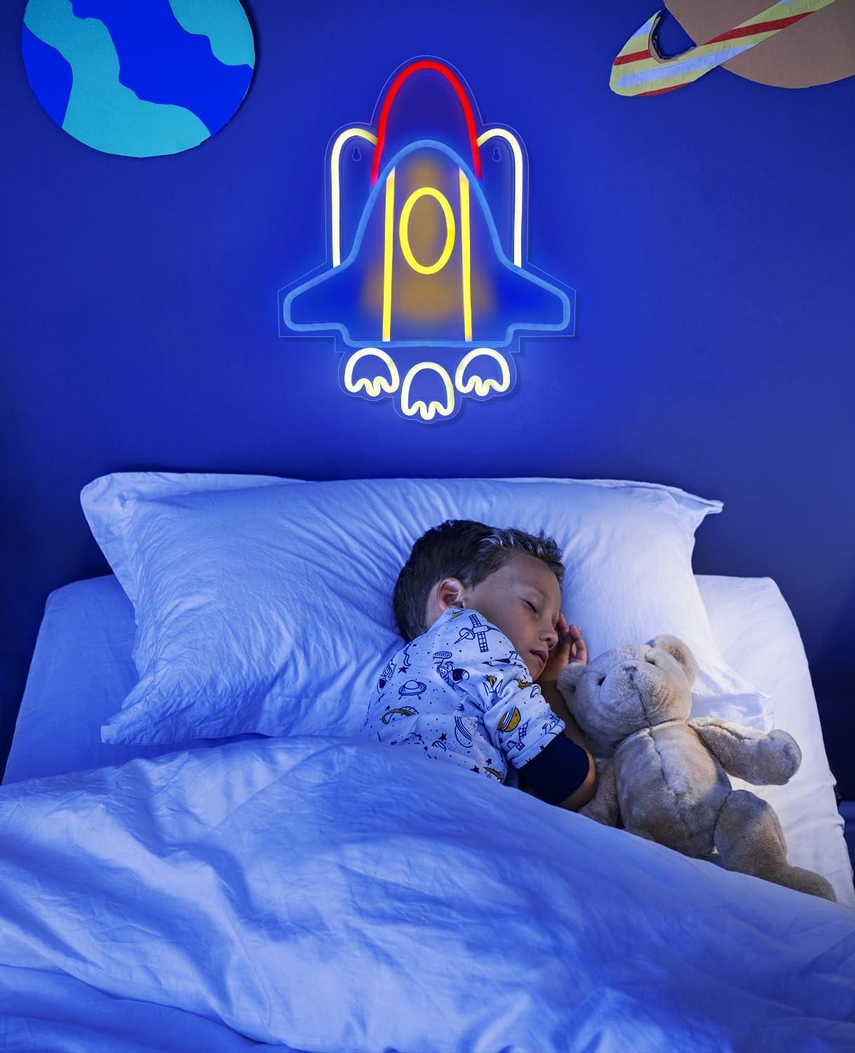 Rocket Neon Sign USB Neon Ligh - Party Games Gifts reseña y precio