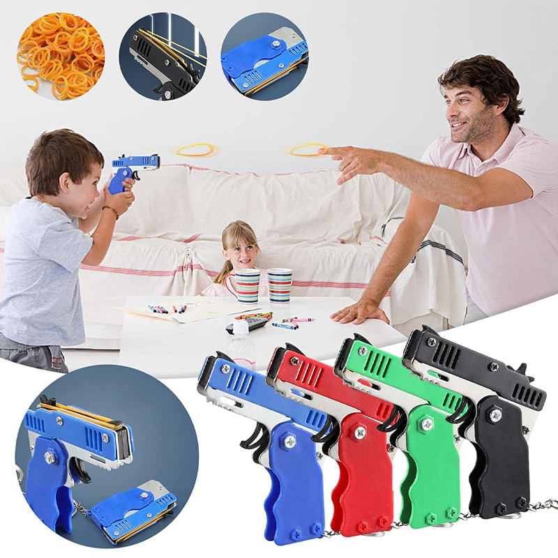 Mini Keychain Rubber Band Gun  - Party Games Gender Reveal reseña y precio