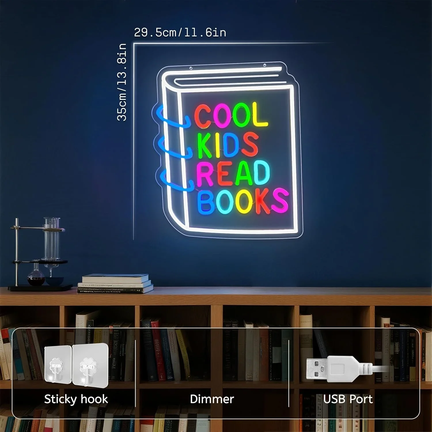 Cool Kids Read Books Neon Sign - Book Party Games reseña y precio