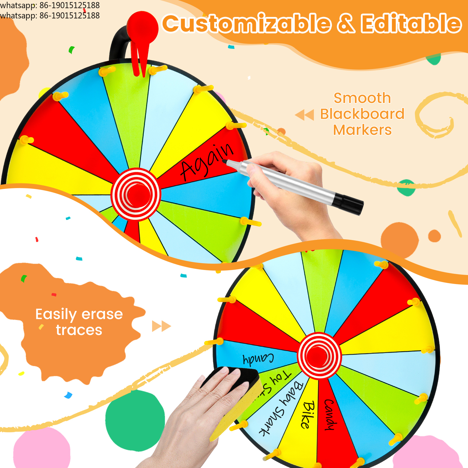 Prize Wheel Game Spinner DIY P - Party Games Spin The Wheel reseña y precio