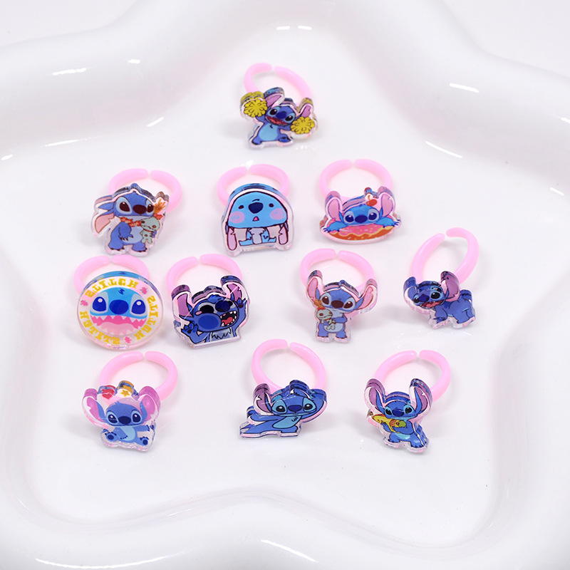 Stitch Acrylic Ring 10/20pcs K - Party Games Ideas reseña y precio