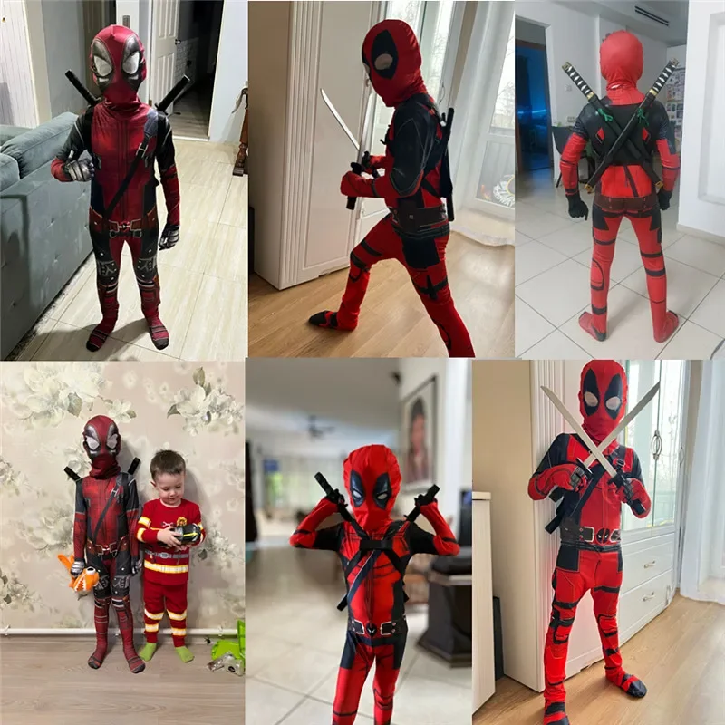 3-12Y Kids Deadpool Costume wi - Party Games Ideas reseña y precio