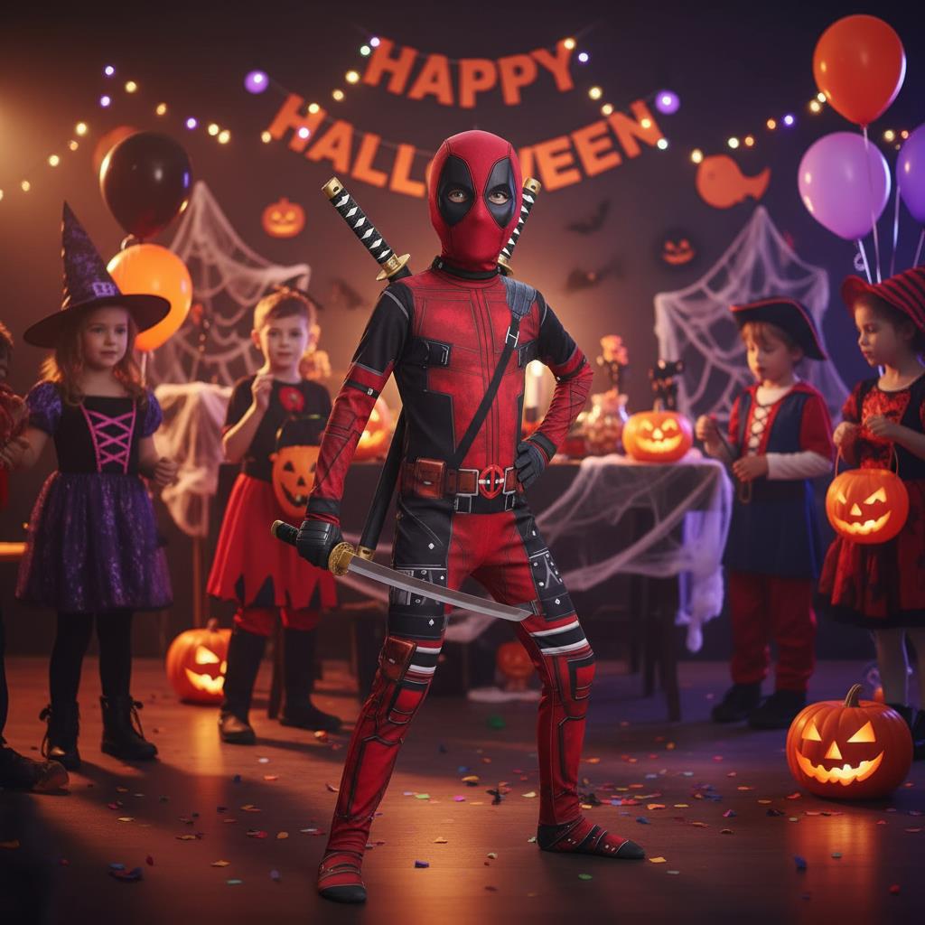 3-12Y Kids Deadpool Costume wi - Party Games Ideas reseña y precio