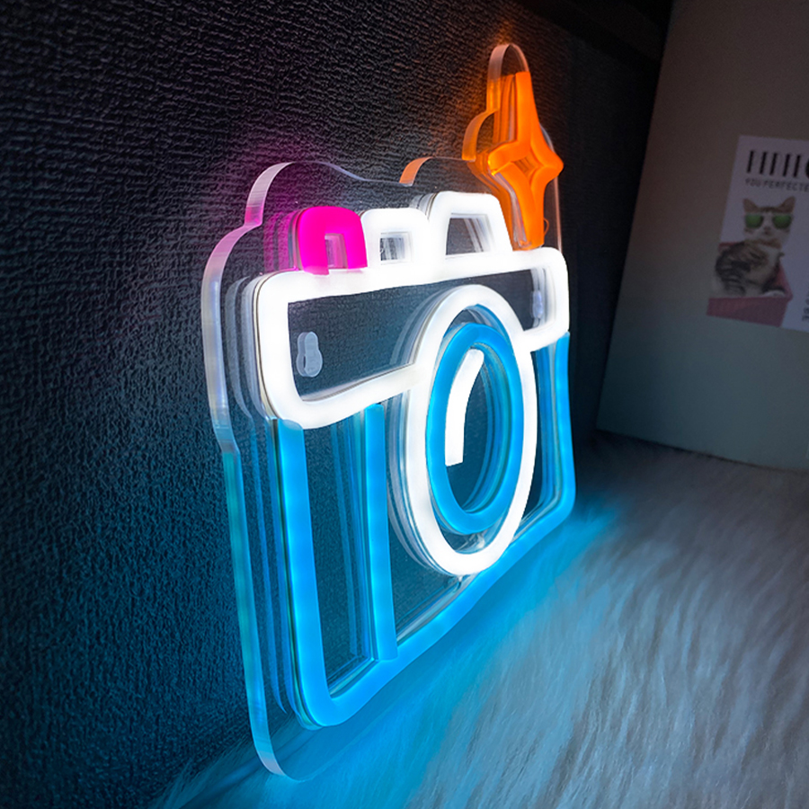 Camera Neon Sign For Wall Deco - Party Games Stream reseña y precio