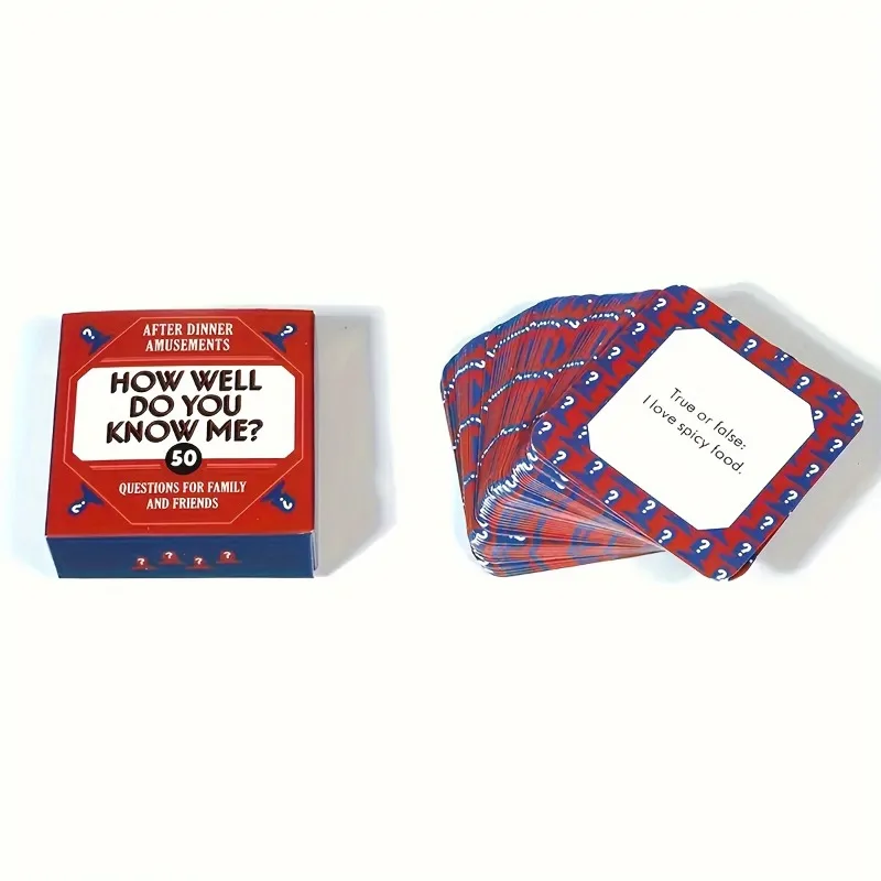 50Pcs How Well Do You Know Me  - Party Games Gifts reseña y precio