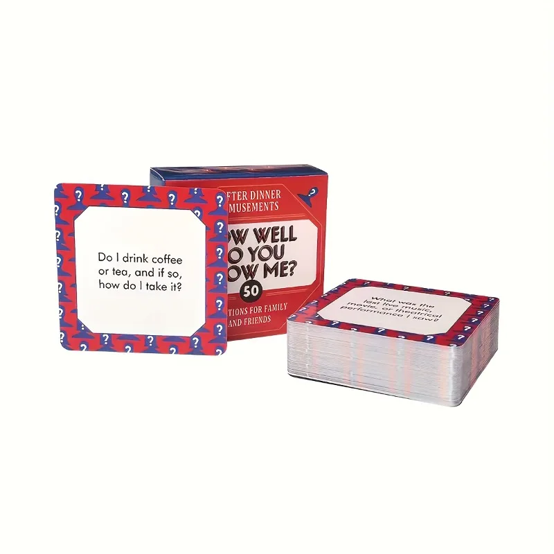 50Pcs How Well Do You Know Me  - Party Games Gifts reseña y precio
