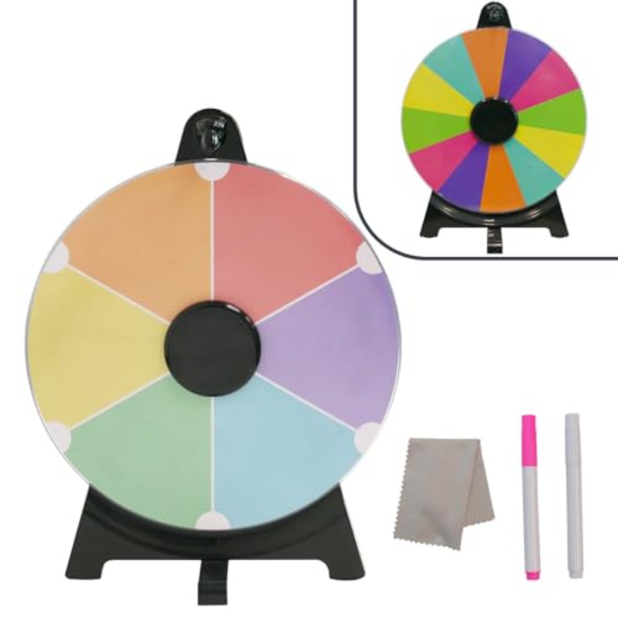 12 Inch Spinning Prize Wheel w - Party Games Spin The Wheel reseña y precio