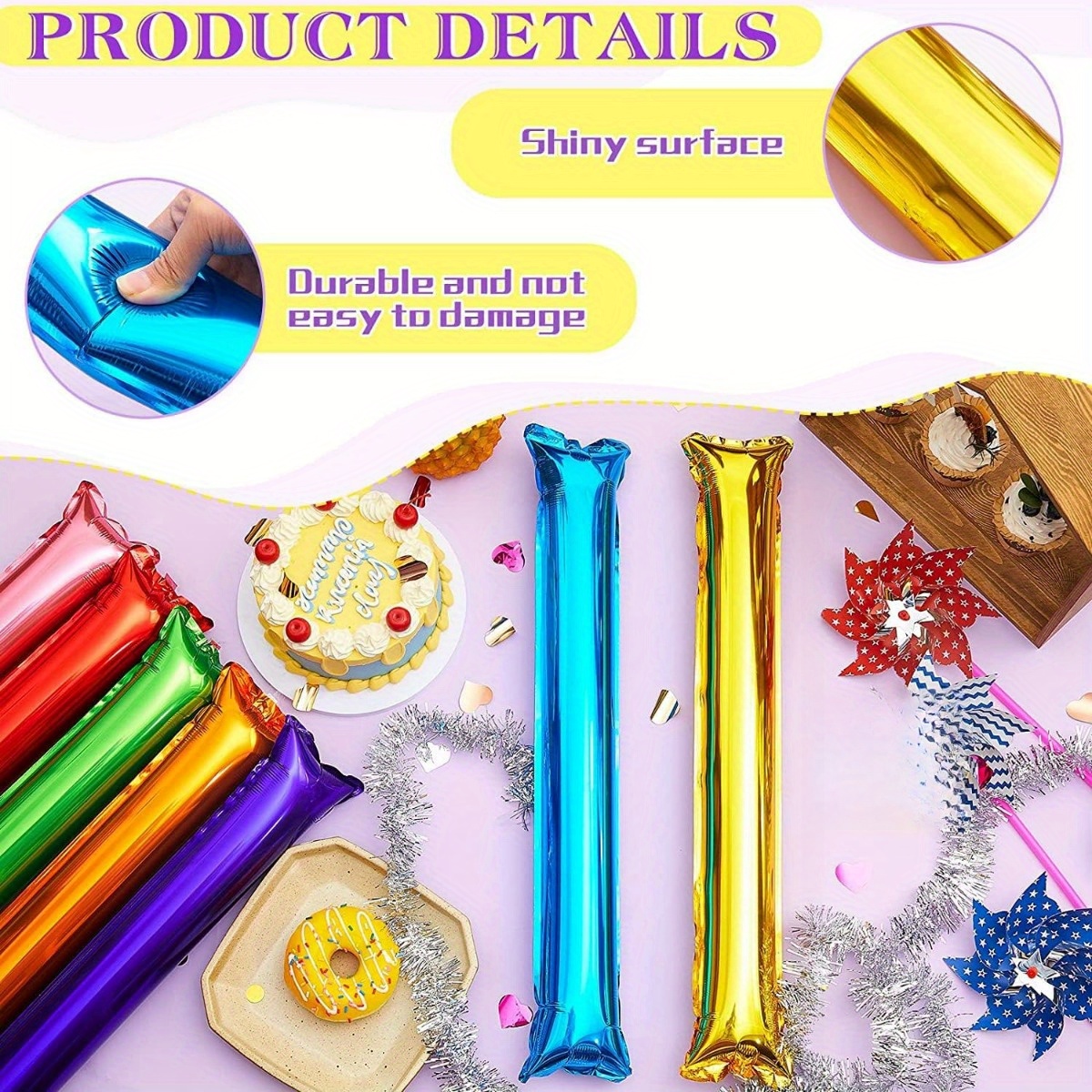 10/30pc Aluminum Film Inflatab - Party Games Gender Reveal reseña y precio