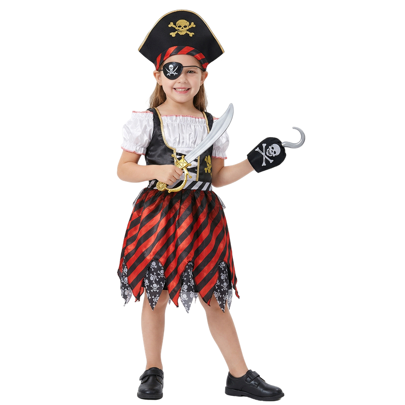 Girls Pirate Costume Set Carib - Party Games Ideas reseña y precio