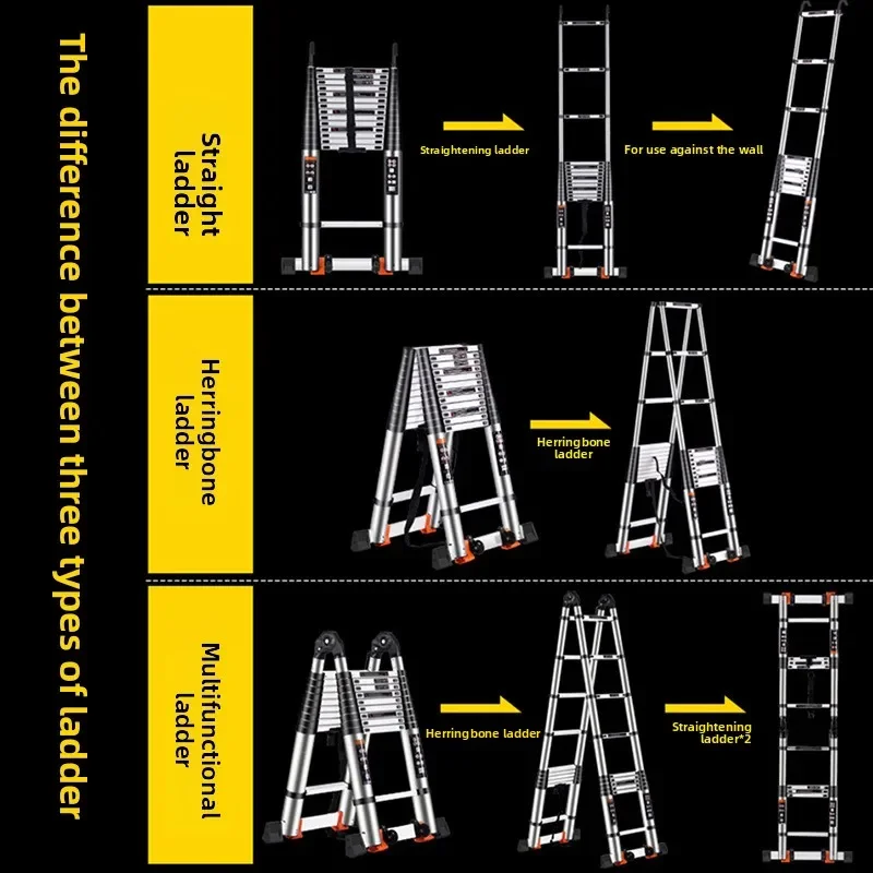 Telescopic ladder Aluminum all - Ladder Toss Set reseña y precio
