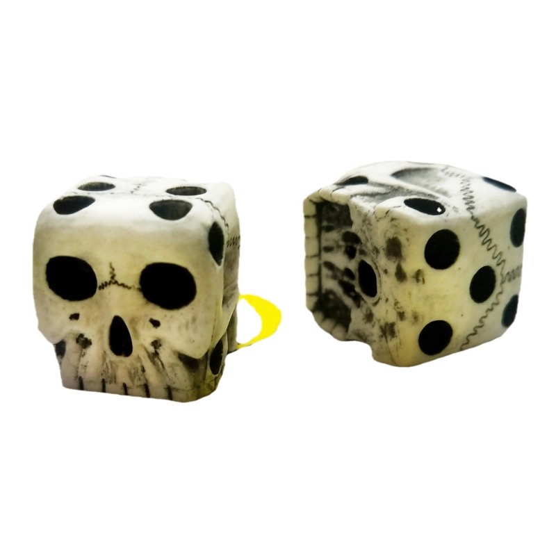 Halloween White Skull Resin Di - Party Games No Equipment reseña y precio